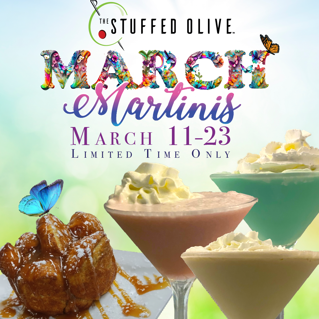 The Stuffed Olive March Martinis